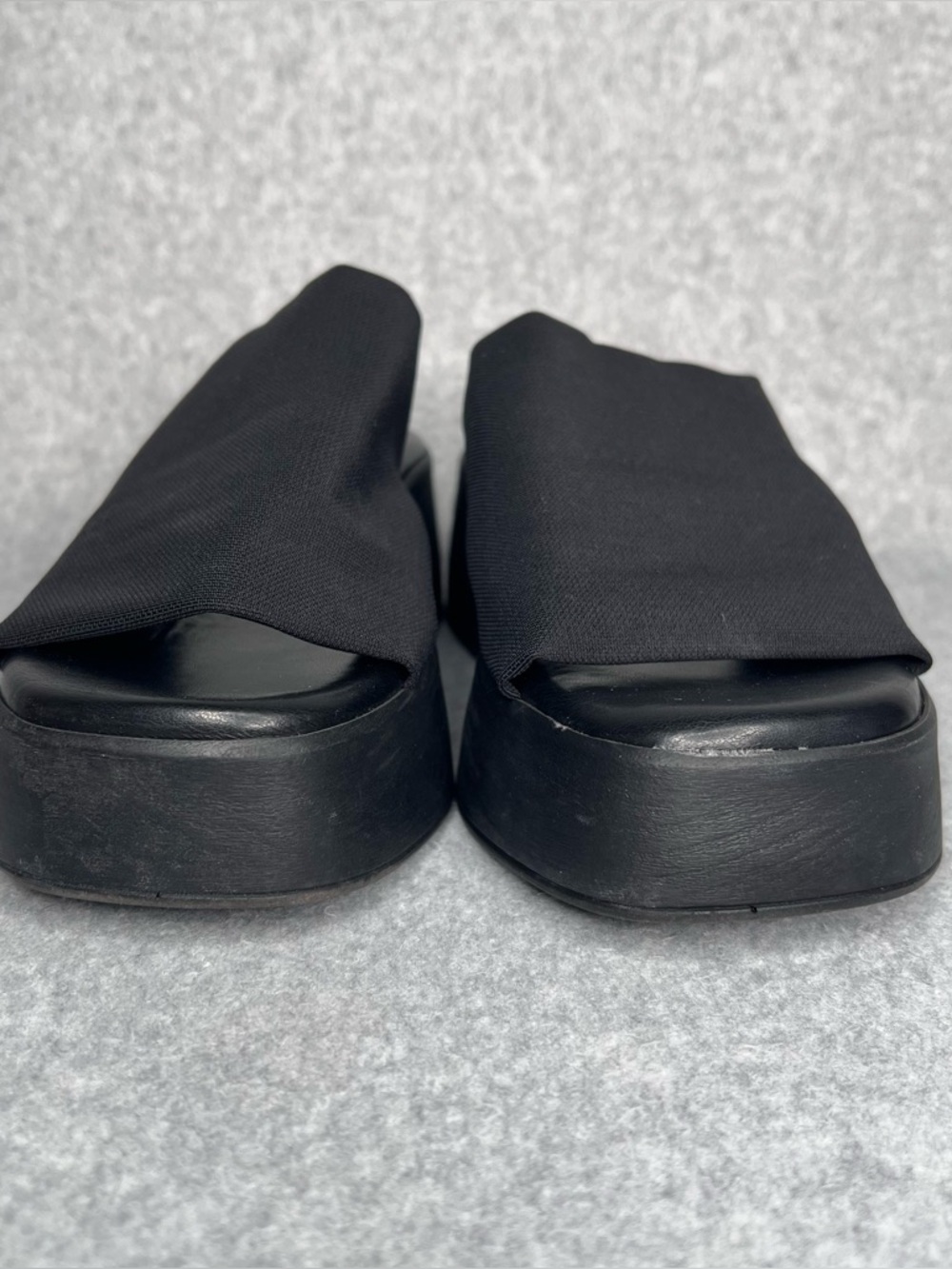 Steve Madden Black Slinky 30 Chunky Platform Sandal Sz 7.5 Y2K Indie Sleaze 90s - Picture 4 of 13